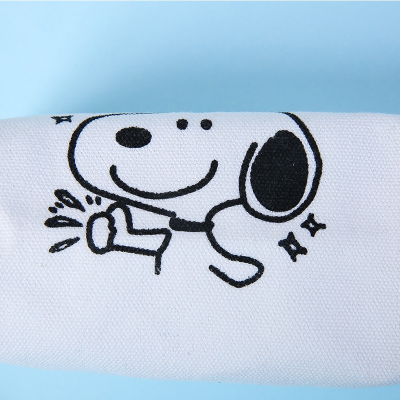 Túi Đựng Bút Bằng Vải Canvas Cỡ Lớn In Họa Tiết Hoạt Hình Snoopy / Gấu Đáng Yêu