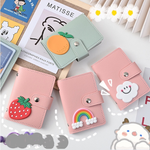 Ví đựng thẻ atm, card 26 ngăn có cúc bấm chắc chắn  Clovershop68