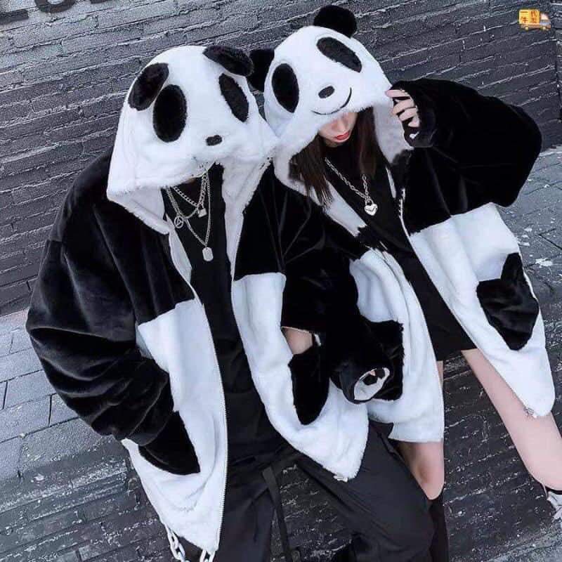 Áo khoác lông hình gấu Panda