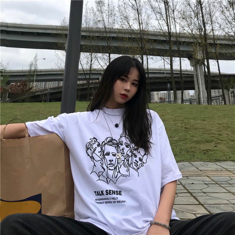 Áo Thun Tay Lỡ Nam Nữ Unisex Form Rộng Ulzzang TALK SENSE