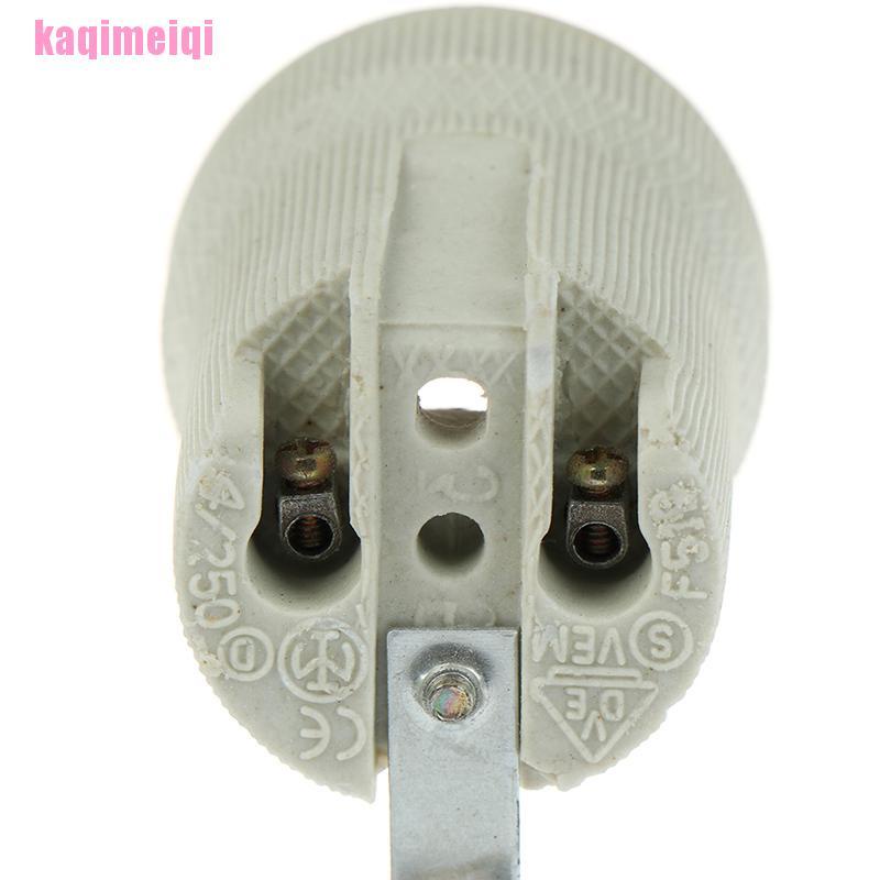 Đuôi Đèn E27 Bằng Sứ Chịu Nhiệt Cao Kèm Giá Đỡ Tiện Dụng