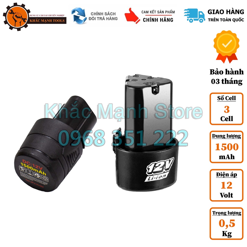 Pin Máy Rung Gạch 12v - Pin Theo Máy Chuẩn Xịn