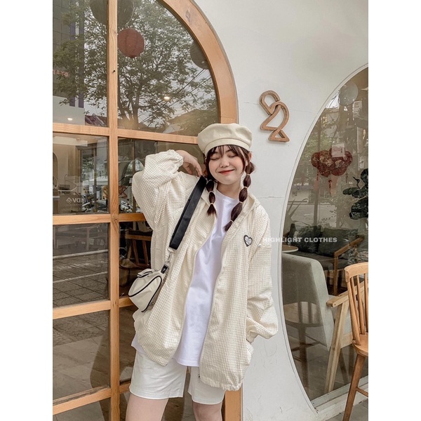 KHOÁC NHUNG GÂN TRÁI TIM FORM RỘNG UNISEX NAM NỮ