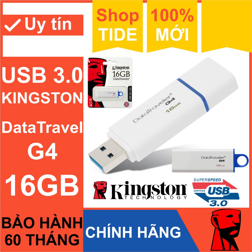 USB Kingston 16GB DataTraveler G4 – USB 3.0 - Bảo hành 5 năm – CHÍNH HÃNG