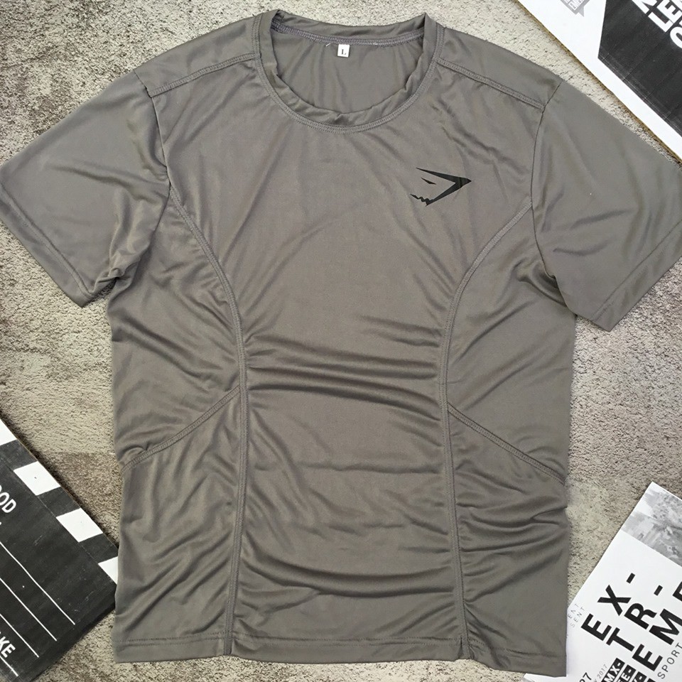 -ÁO THUN PHỐI SƯỜN logo shark ép nhiệt,thun lạnh,mặc mát.hình thật.