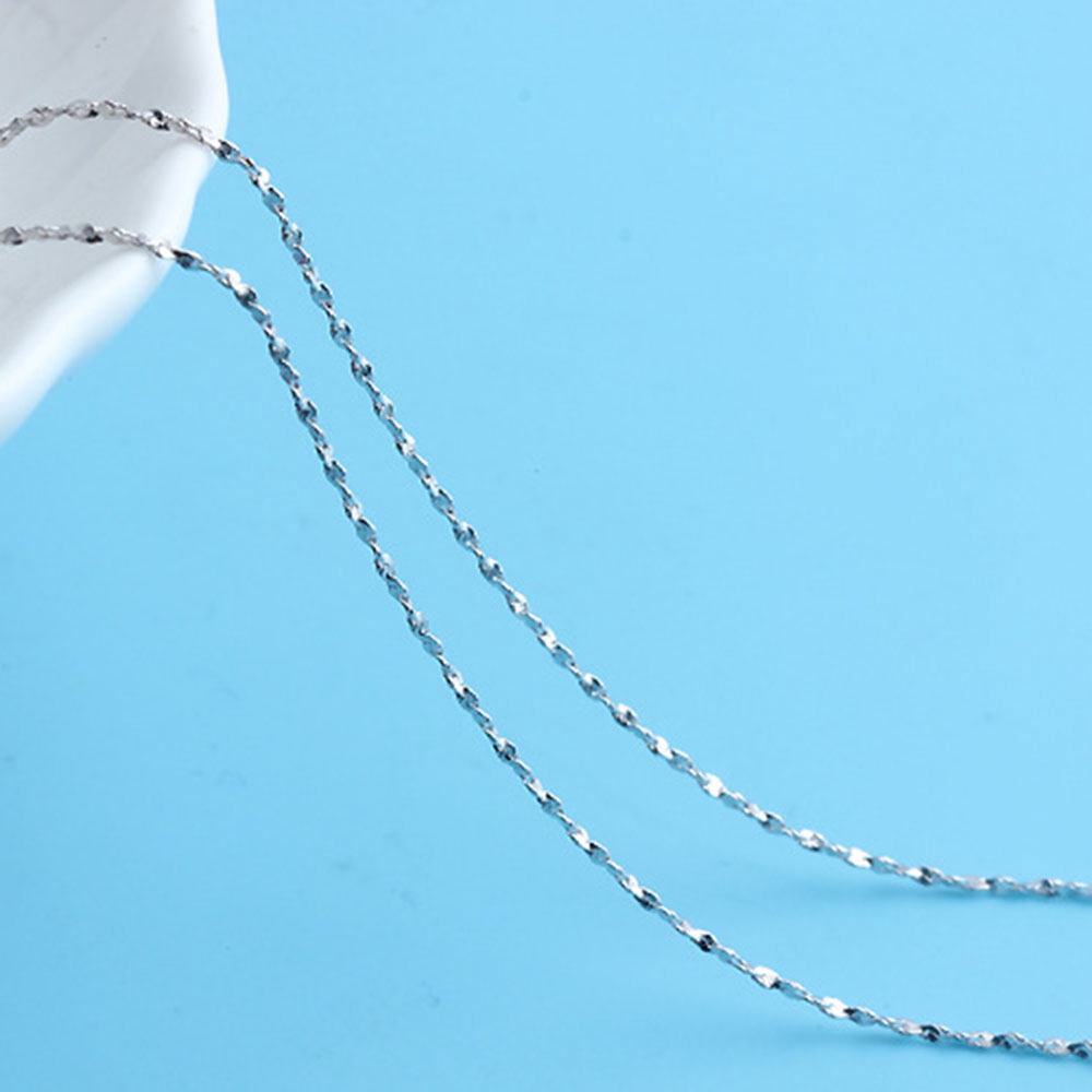 MXMUSTY Platinum plated Woman Water-wave 40cm Snake Chain Chain