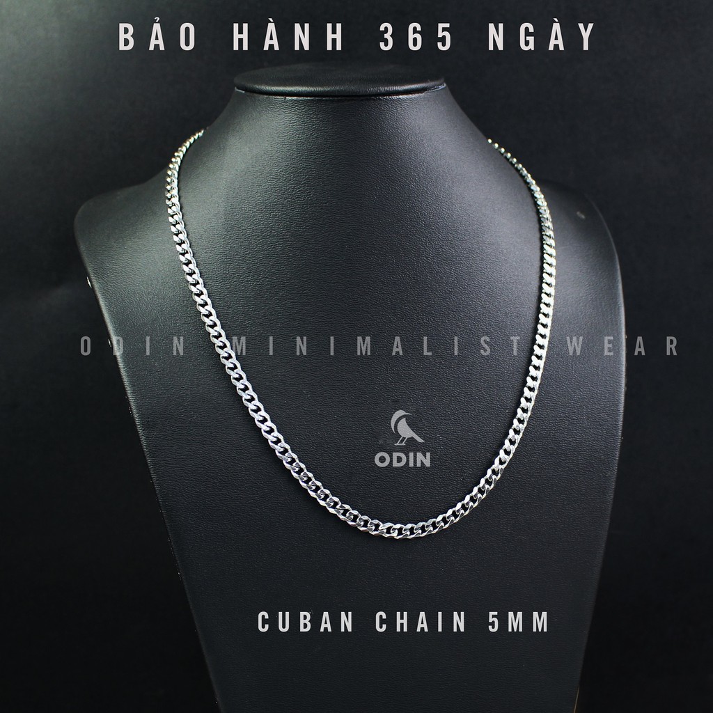 [Mã SKAMSALE07 giảm 10% đơn từ 150K] Vòng cổ Chain Cuban Titanium - Thép Titan KHÔNG GỈ