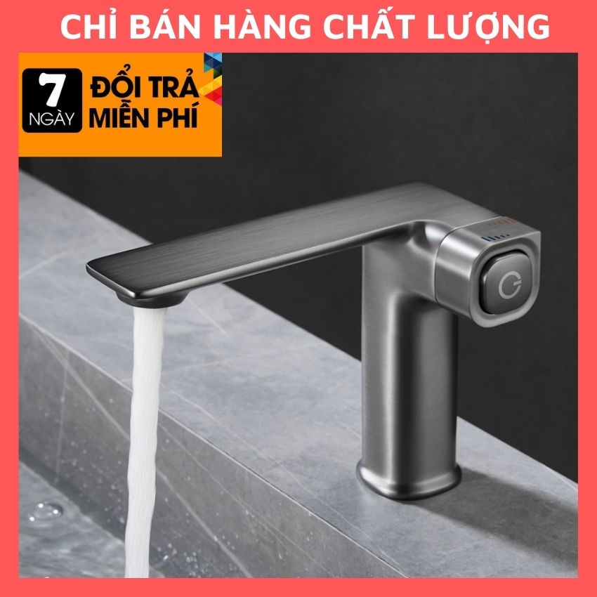 [HÀNG CAO CẤP CHÍNH HÃNG]Vòi lavabo GRÜNDER ổn định nhiệt độ màu ghi xám trang nhã cao cấp