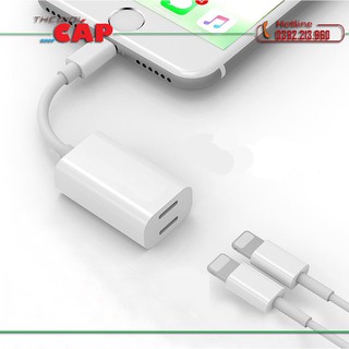 Cáp Lightning Chia Cổng Sạc Và Tai Nghe cho Iphone