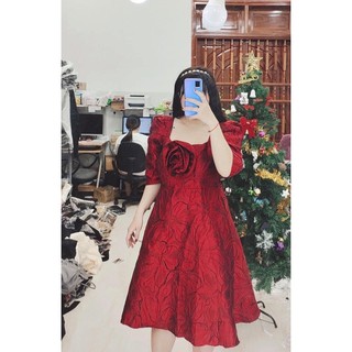 Đầm gấm hoa #bigsize 60kg đến 90kg