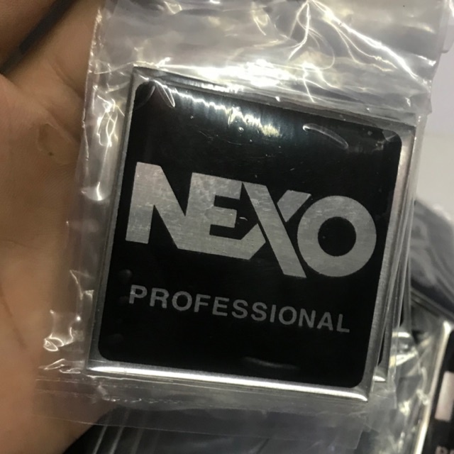 Tem dán thùng loa NEXO vuông màu đen