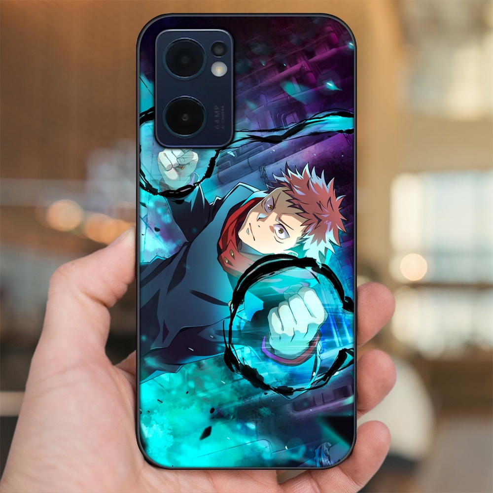 Ốp lưng Oppo Reno 7 5G viền đen in hình Yuji Jujutsu Kaisen