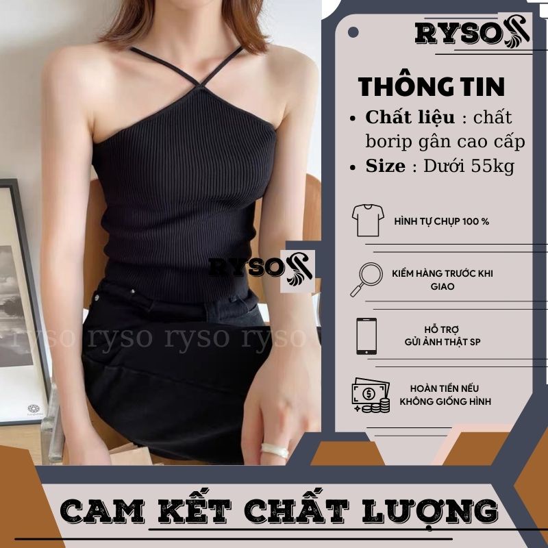 Áo croptop cổ yếm chất co giãn tôn dáng cho nữ siêu đáng yêu