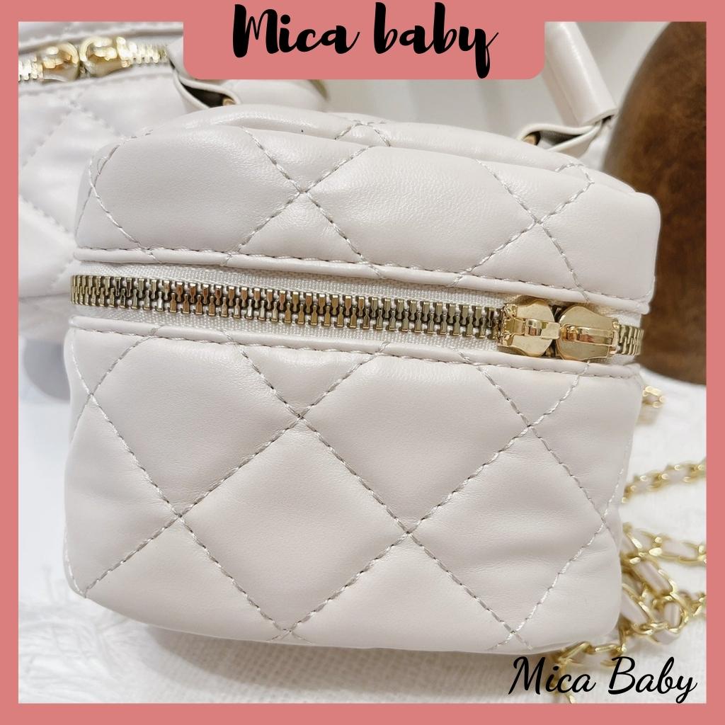 Túi hộp cặp lồng mini đeo chéo trần trám da mềm cao cấp Mica baby TC04