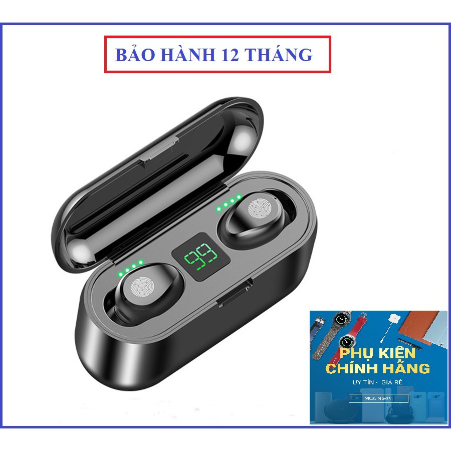 Tai nghe true wireless AMOI F9 | bản QUỐC TẾ | nút cảm ứng | Bluetooth 5.0 | Pin 280 giờ | sạc dự phòng 2019 .