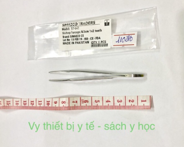 Nỉa (nhíp) vi phẫu mí mắt dài 7cm dùng để phẫu thuật thẩm mỹ