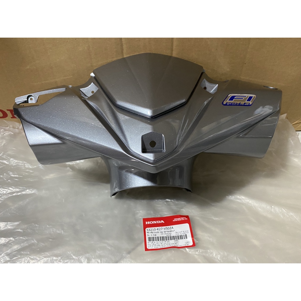 Bộ nắp ốp trước tay lái - bàn thờ HONDA AIR BLADE 125 năm 2014 màu Xám bạc. *NHB51* 53210K27V50ZA