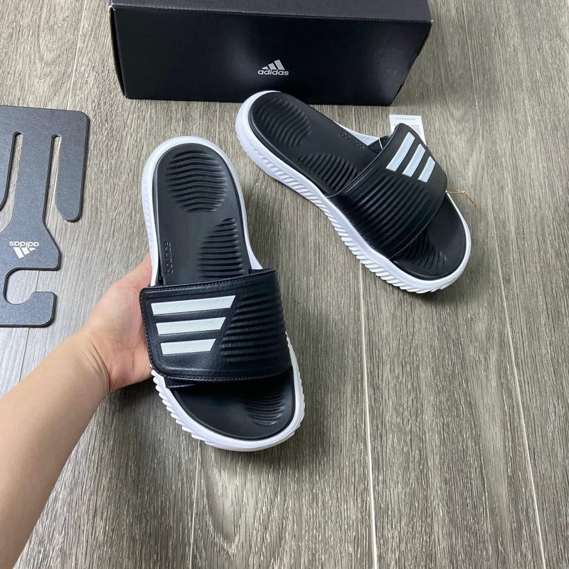 [HÀNG MỚI VỀ] DÉP ADIDAS ALPHABOUNCE SLIDE TRẮNG ĐEN - GY9415 - DÉP QUAI DÁN CHÍNH HÃNG