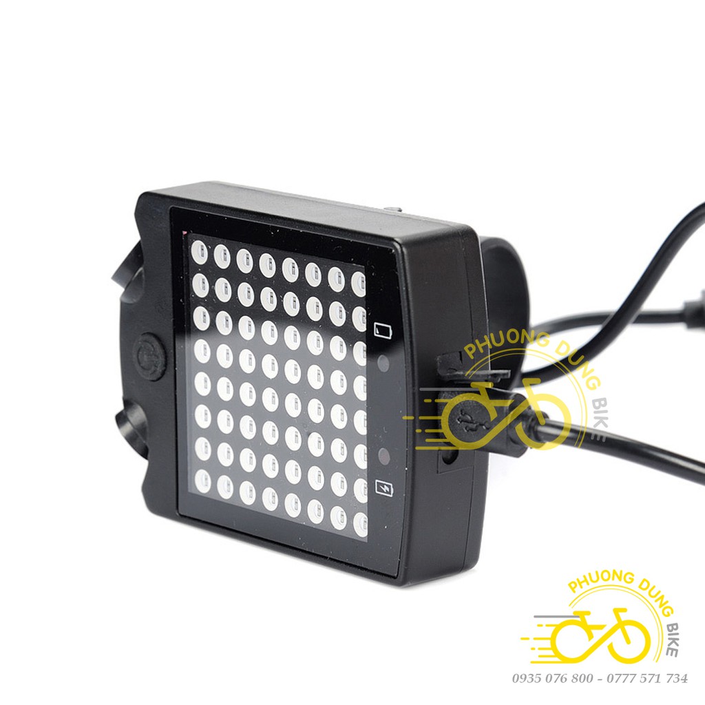 Đèn hậu - Đèn sau xi nhan 64 Led xe đạp có điều khiển Wireless Remote