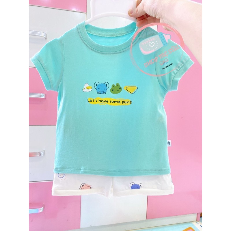 CHAANG Bộ Quần Áo Cộc Tay Trẻ Em Chất Liệu Cotton