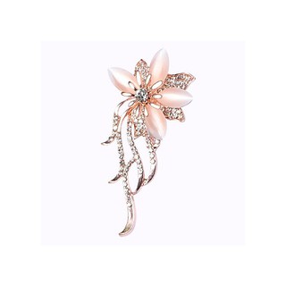 Trâm Cài Áo Hoa Quỳnh Đính Đá Sapphire Dịu Dàng Nữ Quí Phái