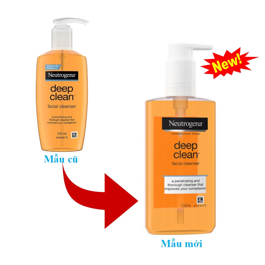 Sữa rửa mặt Neutrogena Deep Clean Facial Cleanser 150ml làm sạch sâu