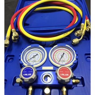 Đồng hồ gas đôi đo nạp gas hãng value model vmg-2-r22-b