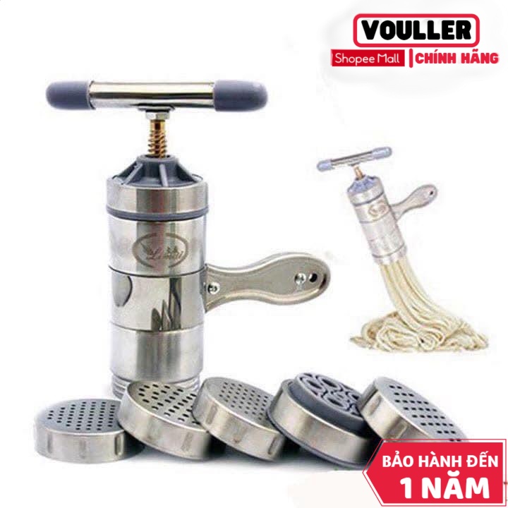 Khuôn Vouller Làm Bún, Dụng Cụ Ép Bún Tươi, Bánh Canh, Bánh Lọt Tại Nhà. Chất Liệu Inox Cao Cấp, Có 5 Đầu Tùy Chọn.