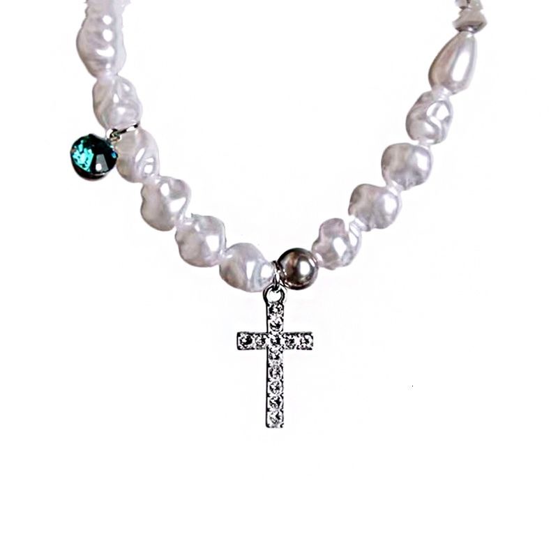 Dây chuyền hợp kim đính ngọc trai nhân tạo phong cách Vintage