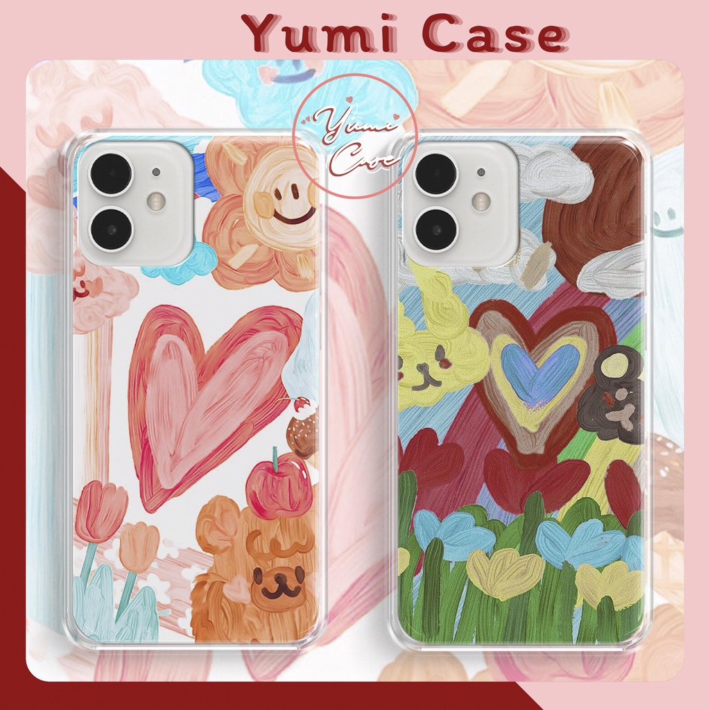 Ốp lưng điện thoại cho Iphone Samsung Vsmart Oppo Huawei Xiaomi Vivo Nokia Realme Poco Redmi TRANH VẼ 6-7 Yumi Case
