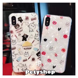 Ốp dẻo ánh xà cừ thỏ iPhone 7Plus/8Plus/X