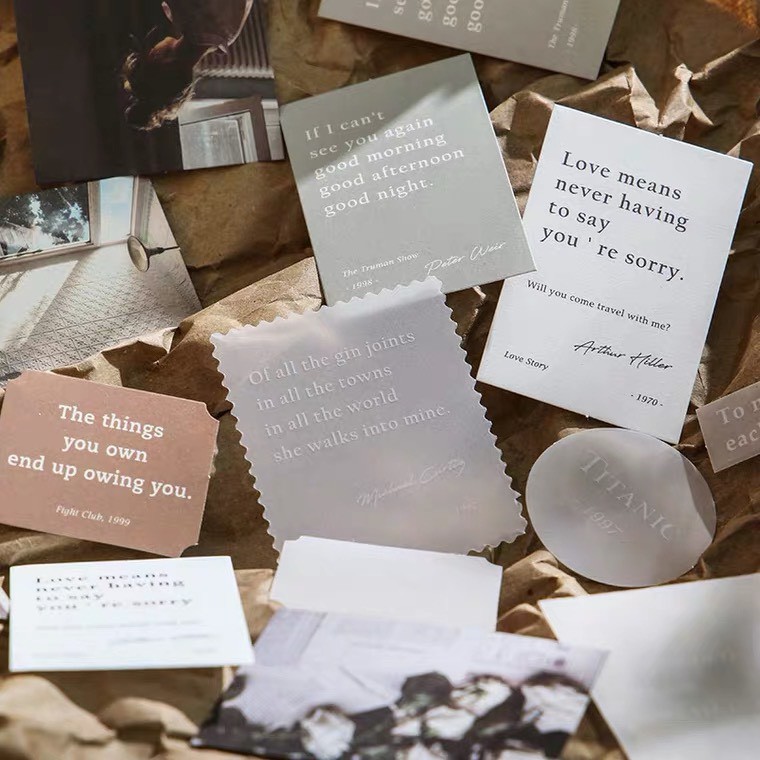 Set 30 nhãn dán sticker LOMO bìa cứng phong cách chữ Instagram trang trí nhật ký sách ảnh ST06