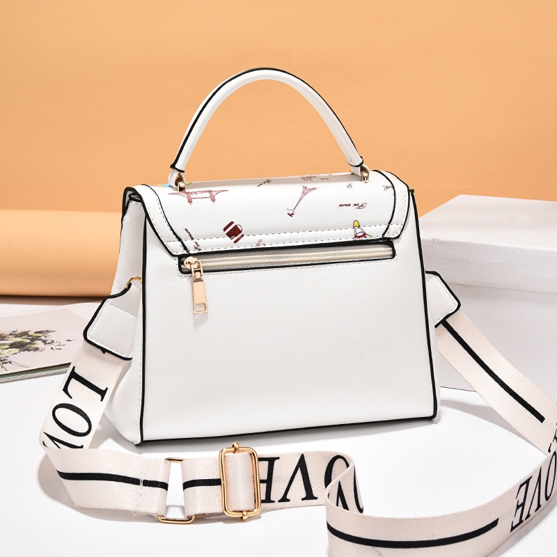 Túi đeo vai IELGY có tay cầm dáng vuông nhỏ sức chứa lớn in họa tiết dễ phối đồ thời trang cho nữ