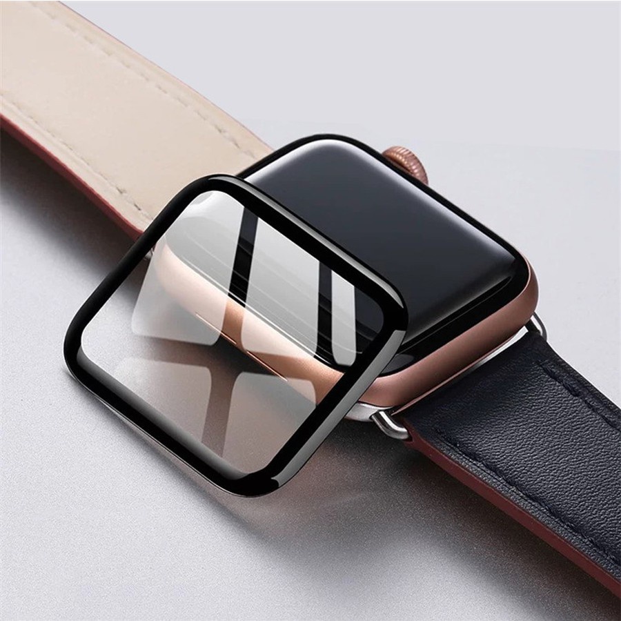 Kính cường lực apple watch Nano Bóng Trong Suốt đủ size 38 40 42 44mm Series 1 2 3 4 5 6 chống trầy xước bảo vệ màn hình