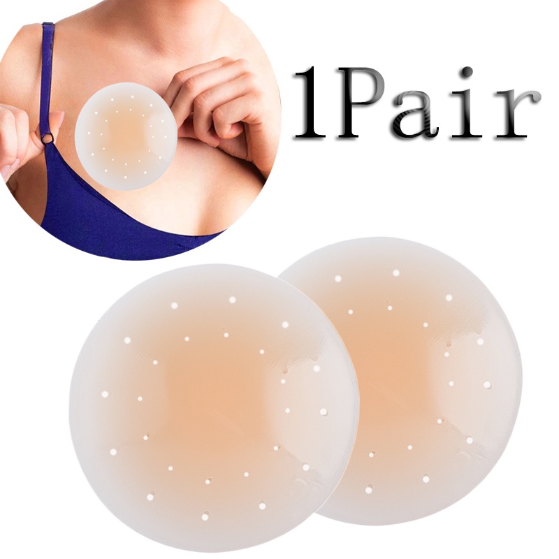 1 Cặp Miếng Dán Ngực Silicone Vô Hình Tự Dính Cho Nữ