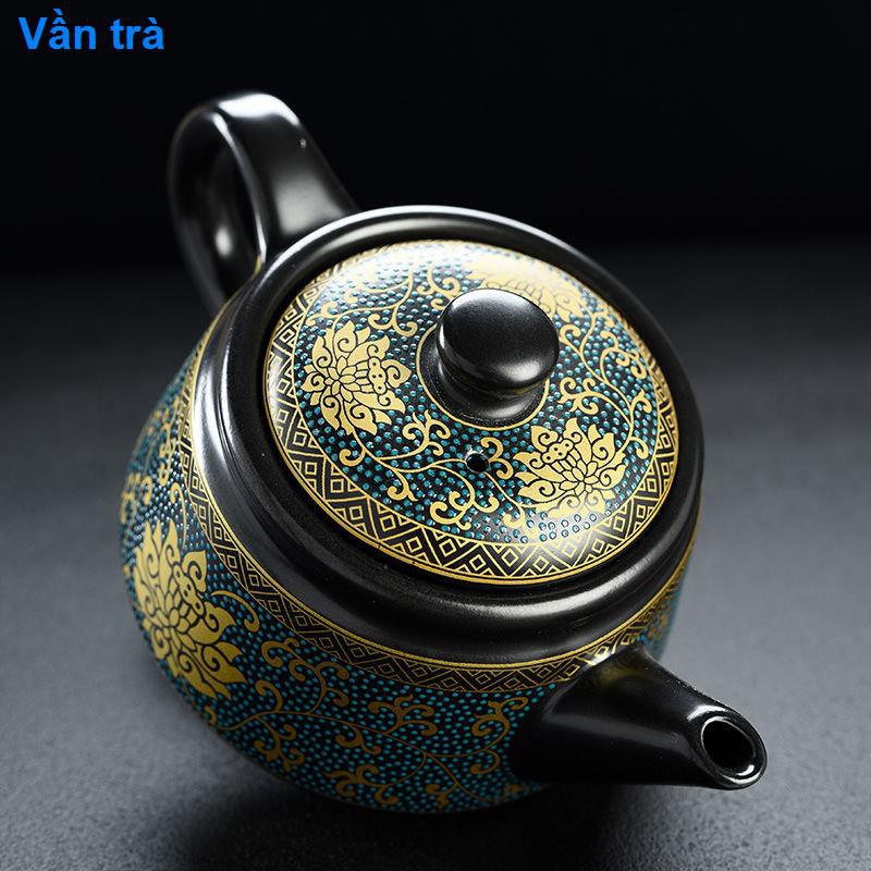 Bộ ấm trà Kung Fu gia dụng trọn gốm sứ Trung Quốc cao cấp chén hộp quà tặng tạo tác pha