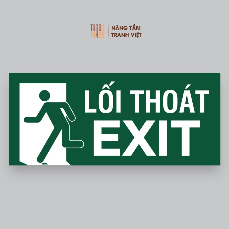 Biển Chỉ Dẫn Lối Thoát Exit, Biến Báo An Toàn - Decal Mica Tiện Dụng.
