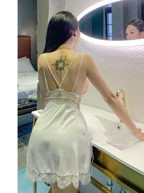 ♥️[HCM GIAO NHANH 30 phút] ♥️ [LL711] váy ngủ sexy cao cấp - đầm ngủ lụa gợi cảm phối ren - cô chủ nhỏ chuyên sỉ