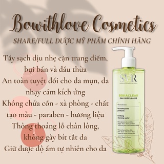 [Mẫu Mới] Nước Tẩy Trang Cho Da Dầu Mụn SVR Sebiaclear EAU Micellaire 400ML