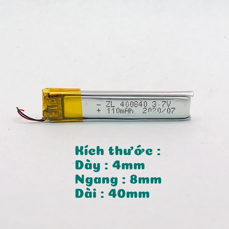 Lithium Polymer SH 408045 3.7volt 110mAh thay thế cho tai nghe bluetooth, loa bluetooth ,đồ chơi mô hình vv...