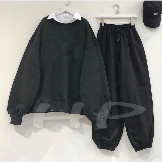 Sét sơmi + bo gấu + quần bom