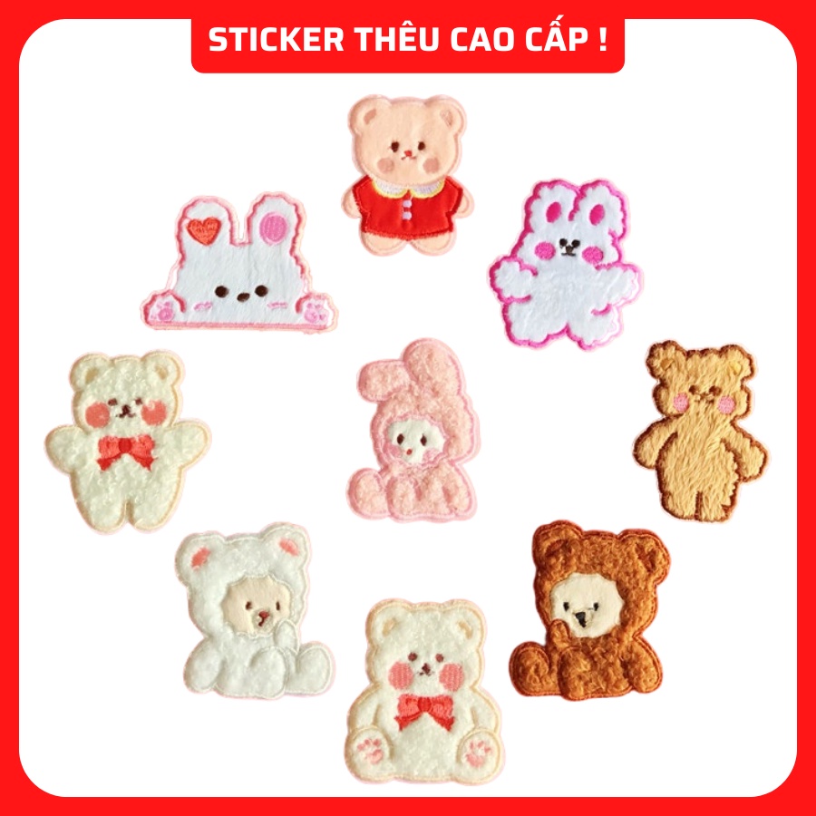 Sticker dán quần áo cao cấp - có sẵn keo ủi,Patch ủi dùng làm miếng vá Quần Áo,áo phao,BALO,quần jeans, giày dép