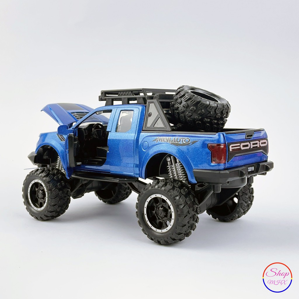 Ô tô đồ chơi Xe mô hình sắt Ford F150 Offroad TẶNG KÈM BIỂN SỐ tỉ lệ 1:32 hãng Miniauto