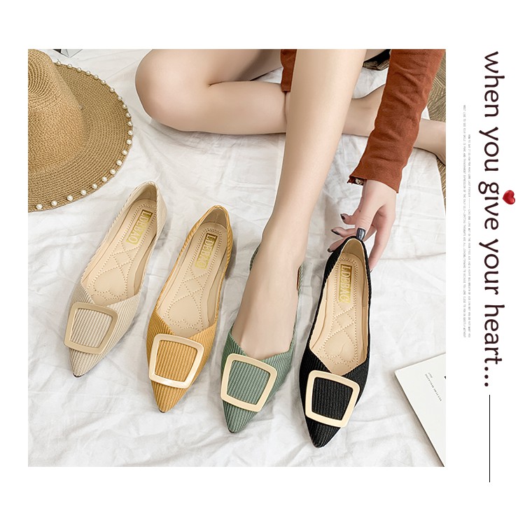 Giày Búp Bê Mũi Nhọn Xinh Xắn Dành Cho Nữ 2020 | BigBuy360 - bigbuy360.vn