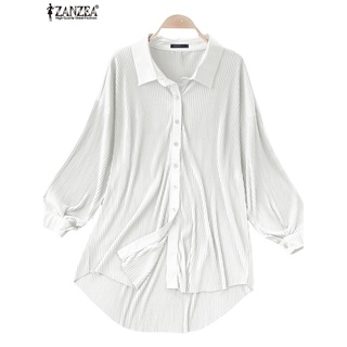Áo sơ mi nữ ZANZEA tay dài cổ bẻ thời trang thanh lịch