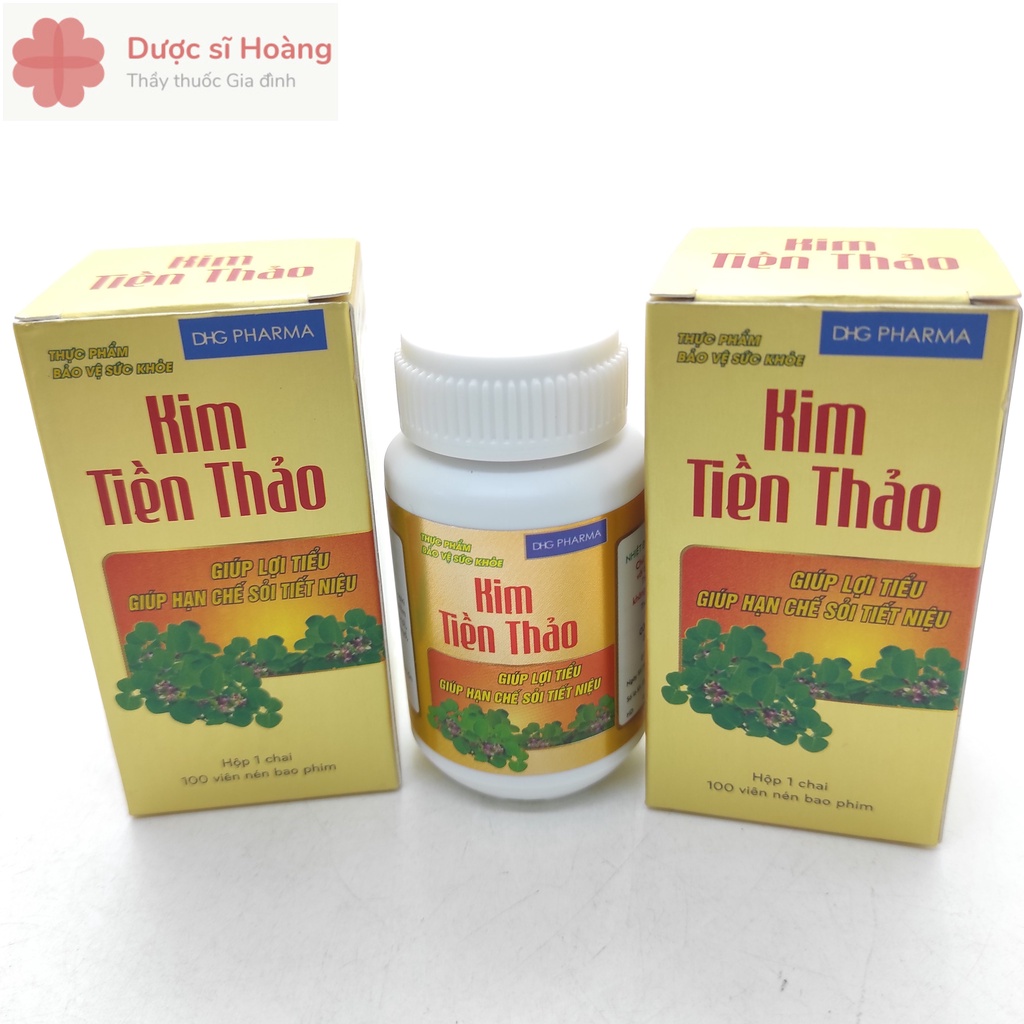 Kim Tiền Thảo - Hỗ Trợ Lợi Tiểu, Tăng Bài Tiết Cặn Sỏi, Dùng Cho Người Sỏi Thận - Lọ 100 viên DHG