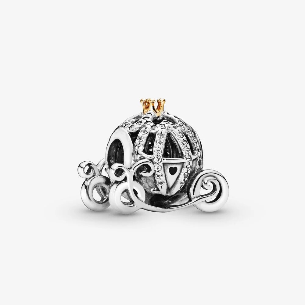 D Hạt Charm Bạc 925 In Hình Chiến Binh Lọ Lem Và Quả Bí Ngô Kiểu P Làm Trang Sức DIY