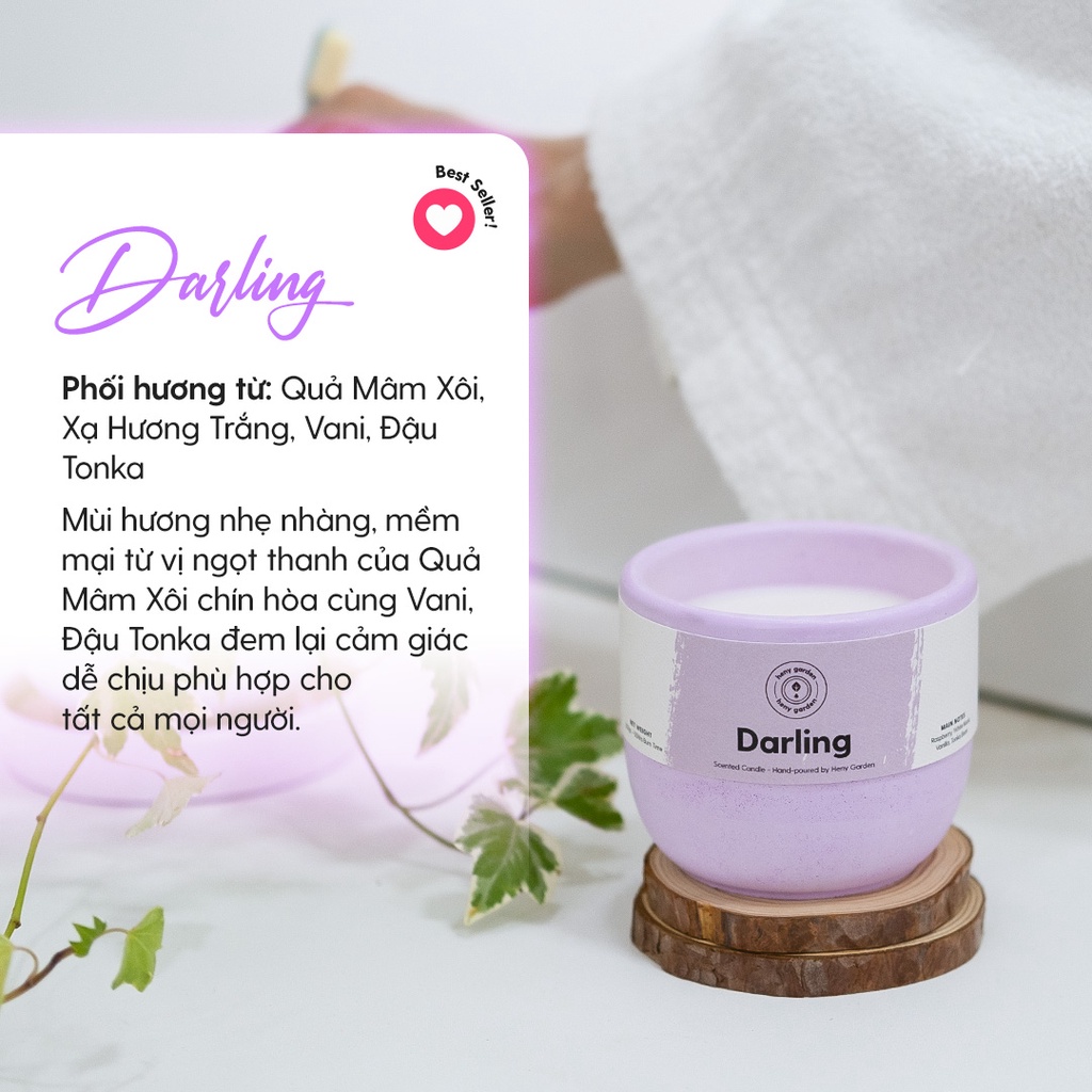 Nến Thơm Cao Cấp Bộ Sưu Tập INTO YOU Tặng Kèm Đế Gỗ Gói Quà Heny Garden