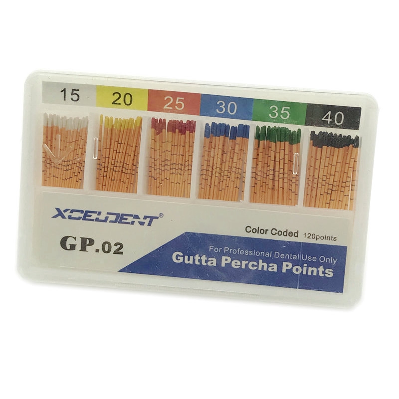 Bộ 120 Côn Guttta Percha dùng để trám răng có vạch chia