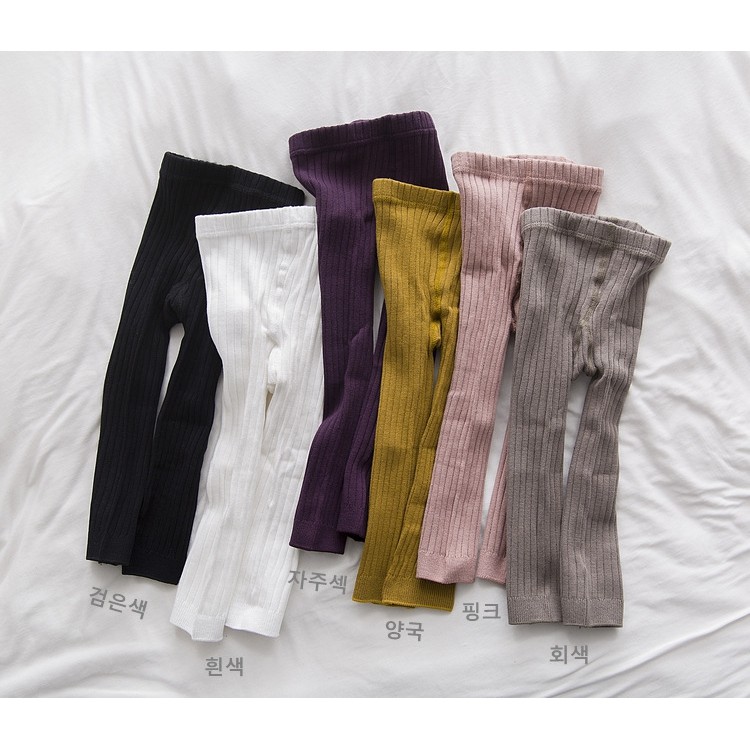 Quần Legging Cotton Họa Tiết Sọc Dọc Thoải Mái Cho Bé Gái Thời Trang